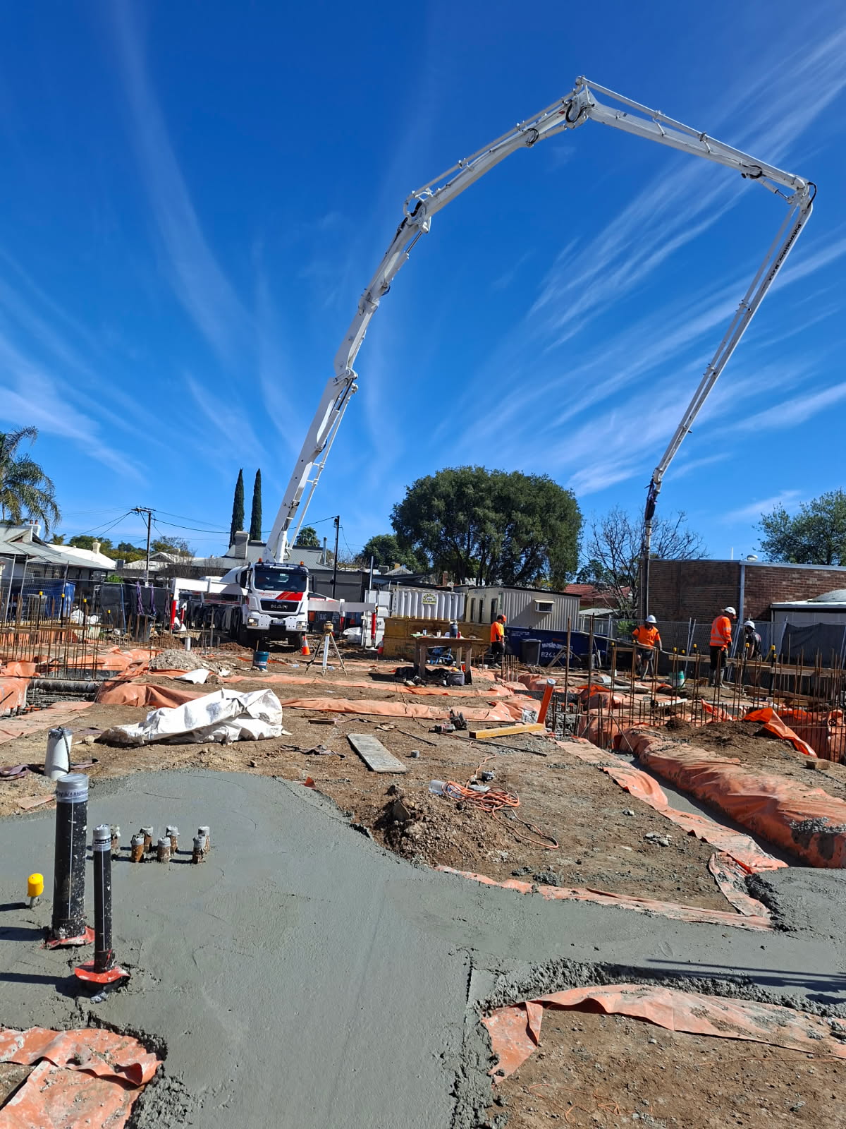 Iron Works structural steel and fabrication on an Adelaide construction site